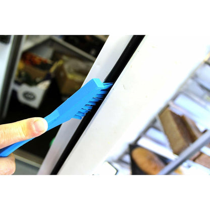 Vikan - 44016 Detail Brush, Multifunctional, Slip-Resistant Cleaning Tool, Extra Stiff Polypropylene & Polyester Bristle, 8 Inch, Yellow