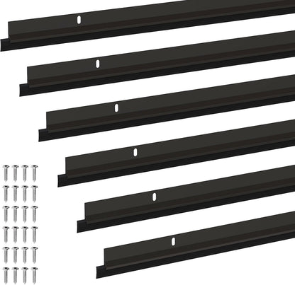AMZNOVA Door Sweep, Door Threshold Sweeper for Interior & Exterior Bottom, Sweep Stripping Aluminum and Vinyl, Dust Bug Storm Weatherproof Aluminum Vinyl, 36in, Brown, 2Pack
