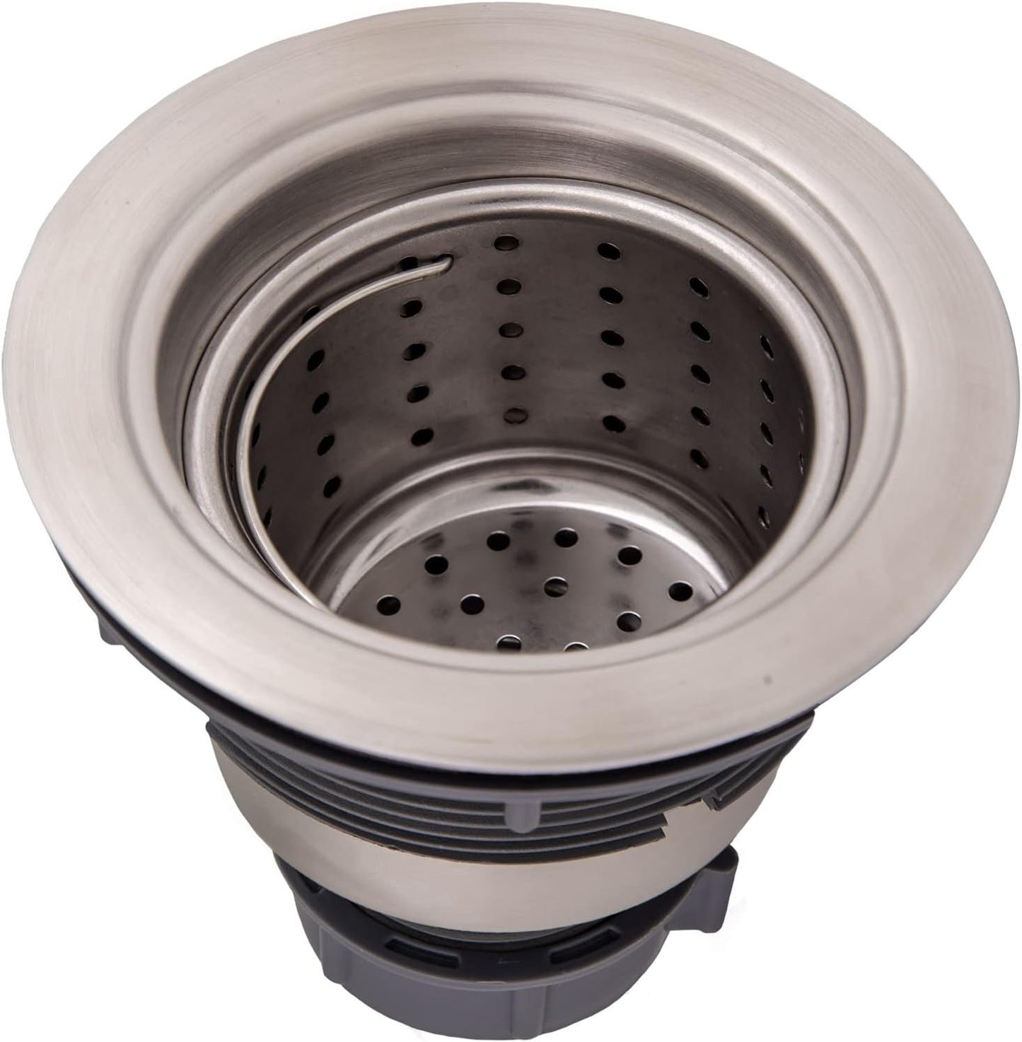 Design House 542936 Kitchen Sink Anti-Clogging S304 Stainless Steel Drain Strainer with Deep, Removable Food Waste Catching Basket