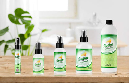 Flushie Pre-Toilet Spray Travel Size Toiletries Bathroom Spray for Toilet Deodorizer Traveling Essentials - Poop Odor Eliminator (Linen, 1oz 3pack)