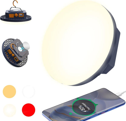 4000LM Flashlight Portable LED Camping Lantern Light 30W with Digital Display and Magnet , IPX5 Waterproof Tent Lights Light for Parents Christmas Gift