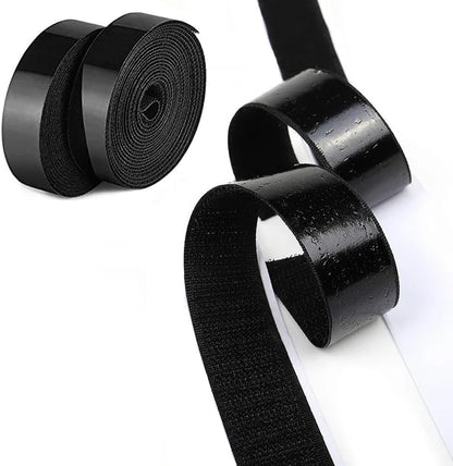 1 inch Black Hook and Loop Tape 1 Yd Self Adhesive Tape Sticky Back Heavy Duty Fastener Ideal for Window Fixing Net Carpets DIY Project Handmade Craft Home Office