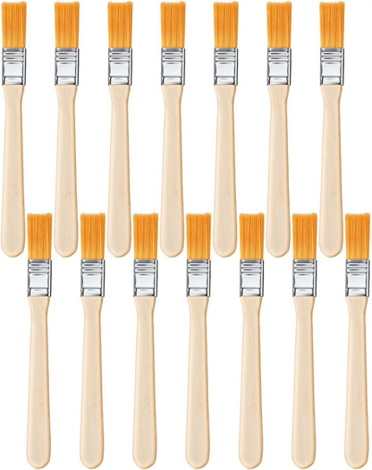 14pcs Small Cleaning Brushes, Multi-Purpose Detail Scrub Brushes with Wooden Handle & Soft Bristle for Grout, Corners, Tile, Sink, Kitchen Bathroom Cleaning