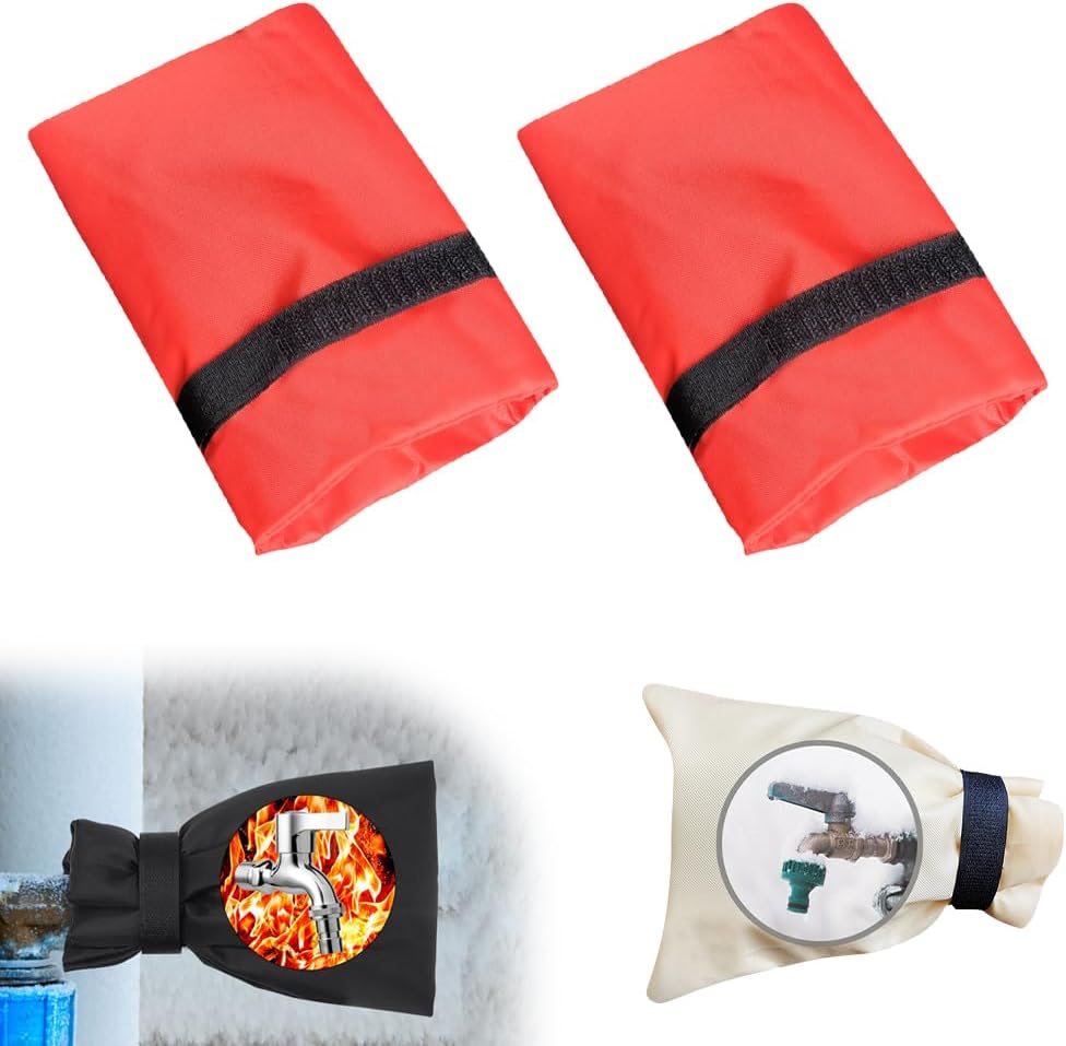 Outdoor Faucet Covers for Winter Freeze Protection, 2026 Upgraded Insulated Spigot Cover, Waterproof Outside Garden Faucet Socks for Winter, Patio Home Must-Have Hose Bib Covers (Black, 1pcs)