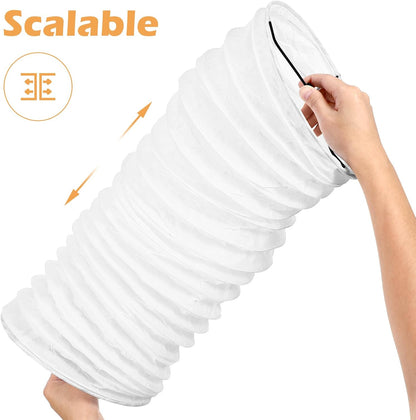 STOBOK Rice Paper Floor Lamp Shade Replacement, 36-inch Standing Paper Lampshade, Japanese Style Long Lamp Shade Only, Foldable Light Cover for Living Room Bedroom Hotel Decor, White