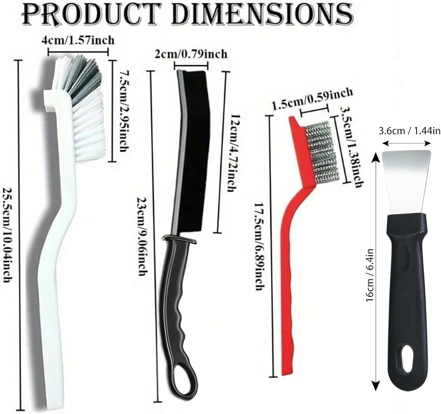 9 Pack Crevice Cleaning Brush Set, Scrub Brushes for Cleaner Hard Bristle Cleaning Brushes for Household Use, Cleaning Supplies for Kitchen, Bathroom, Corner, Sink, Cup, Bottle