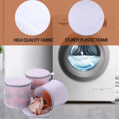 Kimmama Bra Washing Bag for Laundry, Bra Laundry Bag, Sandwish Mesh, 7x7x7" | Lingerie Bag, For Delicates & Underwear, For Washing Machine, Keep Shape, Privacy, Prevent Tangling