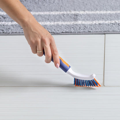 Bring It On Grout Cleaning Brush – Crevice Cleaning Brush with Stiff Nylon Bristles – Heavy-Duty Grout and Tile Cleaner Brush – Scrubbing Brush for Corners, Bathroom, Kitchen, Crevice Gaps