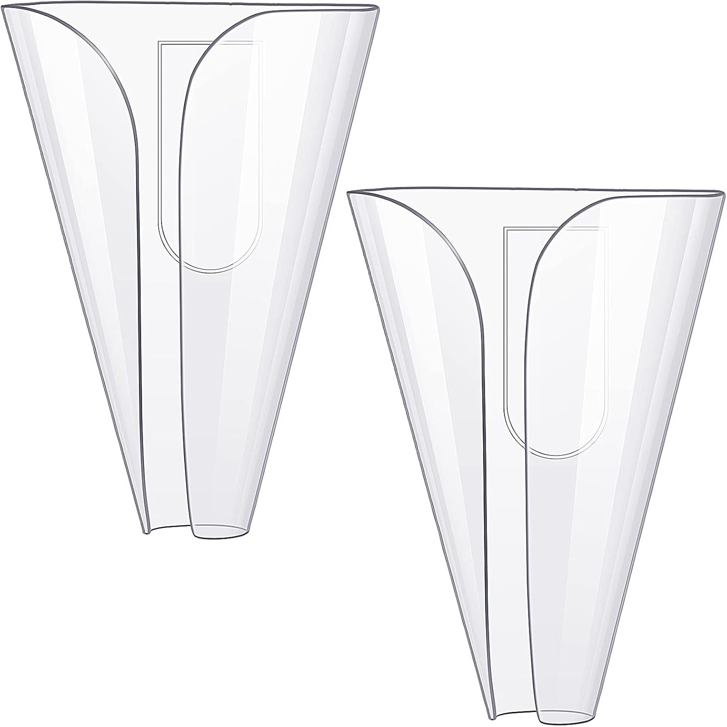 CHENGU 2 Pcs Plastic Soap Holder Drainage Wall Mounted Soap Saver Tray Self Draining Dish No Drilling for Shower Wall Home Bathroom Counter Bathtub Kitchen Sink Accessories(Clear)