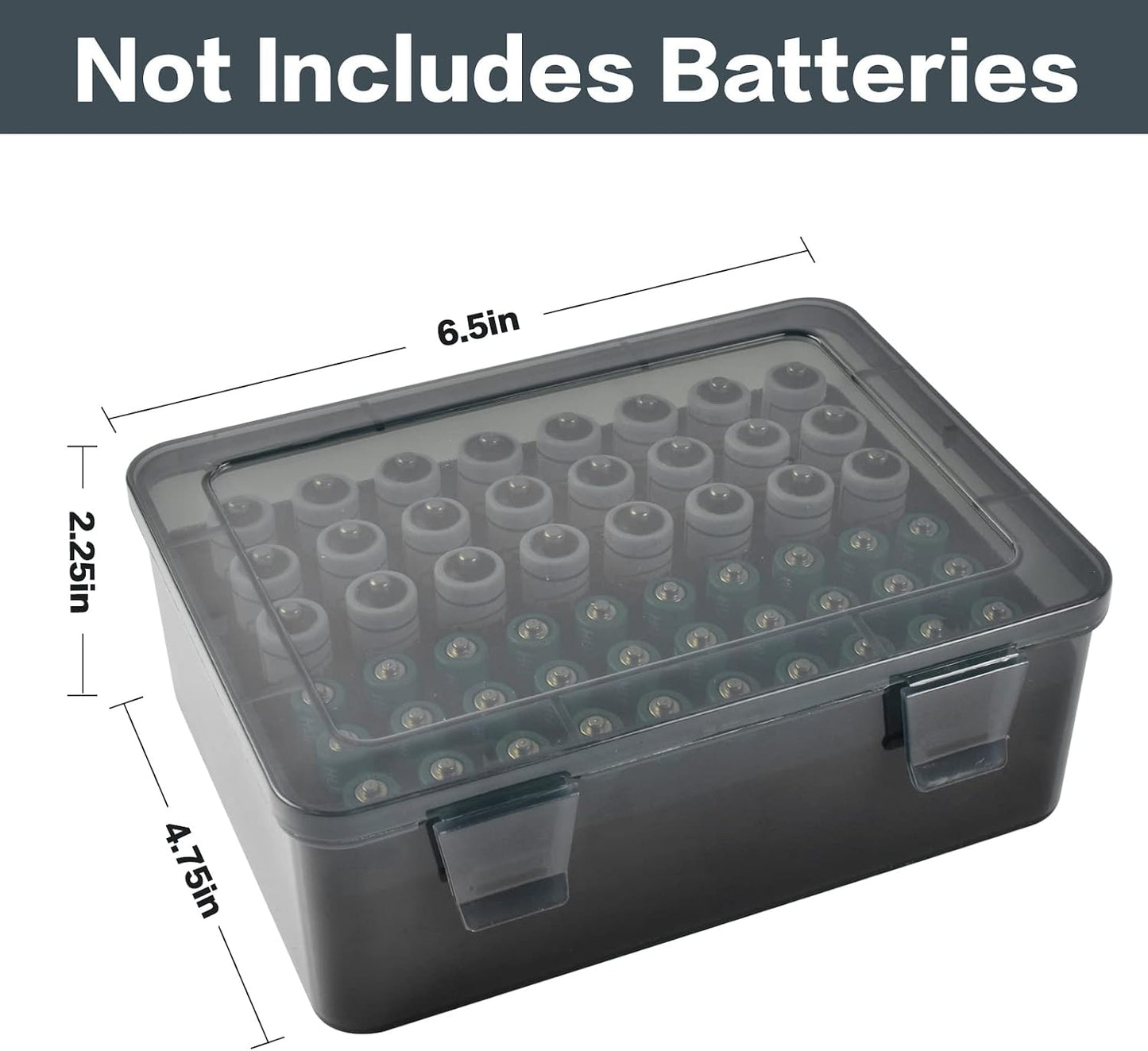 FULLCASE Battery Organizer Storage Case with Tester,Holds 18 AA & 18 AAA Batteries