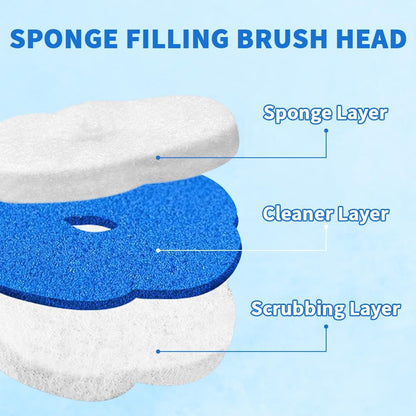Disposable Toilet Brush with 48 Refills,Toilet Cleaning Supplies,Toilet Wand Brush Starter Kit,Wall Mounted Toilet Bowl Cleaner Brush with Holder for Bathroom Deep Cleaning & Hygiene (White)
