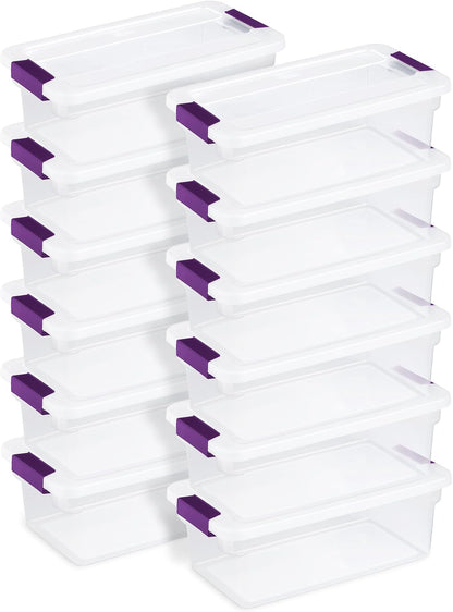 Sterilite 8-Pack 60 Quart ClearView Latch Box, Wheeled Underbed Organizer Bins with Latching Lids - Clear Plastic Organization Containers for Closet, Bedroom, Shelving Units and Everyday Home Storage
