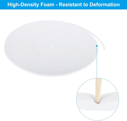 PATIKIL Weather Stripping Door Seal Strip, 3/8 Inch x 1/4 Inch x 32 Ft Self Adhesive Soundproof High Density Foam Tape Insulation for Door Window Air Conditioning, White - Colors B