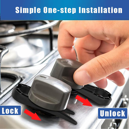 Stove Knob Safety Covers - As Stove Knob Locks, Baby Proofing Stove Knob Safety Covers, Oven Knob Covers for Child Safety, Two Colors，Pack of 6