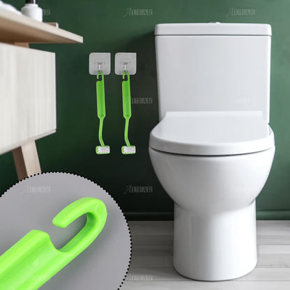 AUEAR, 4 Pack Plastic Curved Small Toilet Brushes Cleaning for Edges Corner Crevices
