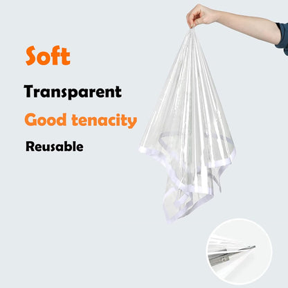 Adjustable Window Insulation Kit 47inX63in(120X160cm) for Winter Keep Cold Out,cuttable Transparent Film 180㎛ Thickness,Easy to Open for Ventilation,Reusable Plastic Window wrap