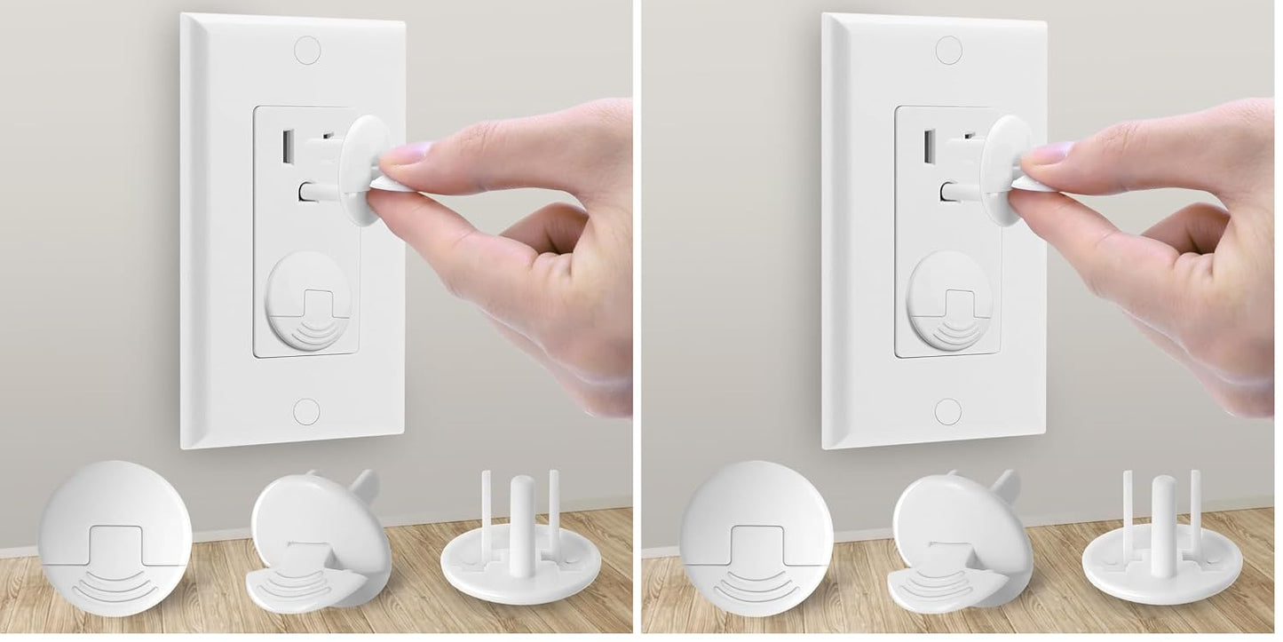 PRObebi Outlet Covers Baby Proofing White - 38 Pack Plug Covers for Electrical Outlets, Child Proof Socket Covers, Baby Safety Products for Home, Office, Easy Insatllation