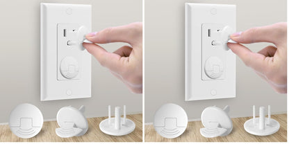 PRObebi Outlet Covers Baby Proofing White - 38 Pack Plug Covers for Electrical Outlets, Child Proof Socket Covers, Baby Safety Products for Home, Office, Easy Insatllation