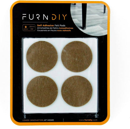 Furndiy Felt Furniture Pads for Hardwood Floors, Self-Adhesive Felt Pad for Chairs & Seat Legs, Easy Slide, Anti Scratch, Noise Stopper, Bumper & Buffer, Floor Protection - Based in USA - 0.8'' Black