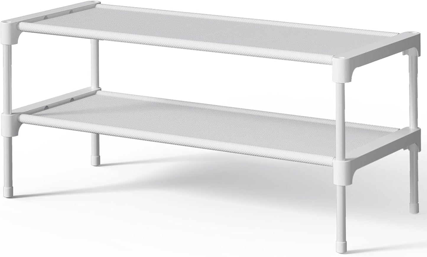 Kitsure Shoe Rack - Non-Woven Shoe Rack Shelf, Shoe Organizer for Closet, Entryway, Garage & Corridor, Stackable Shoe Shelves, 27.5" Wide - 3 Tier, Black