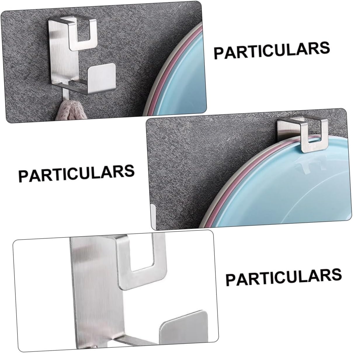 2pcs Wall-Mounted Washbasin Rack Bathroom Storage Holder for Towel Cleaning Cloth Compact Design for Space-Saving Easy Installation Strong Adhesive