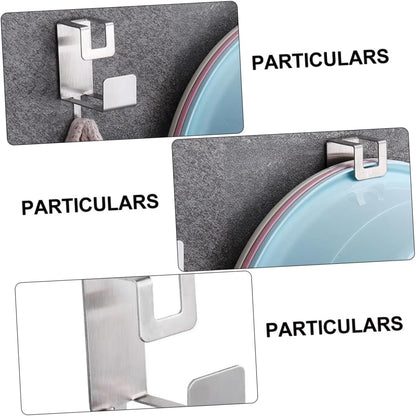 2pcs Wall-Mounted Washbasin Rack Bathroom Storage Holder for Towel Cleaning Cloth Compact Design for Space-Saving Easy Installation Strong Adhesive