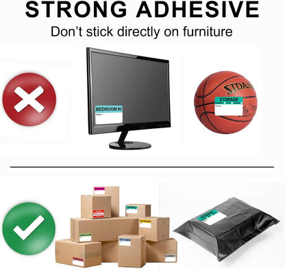 960 Count Home Moving Labels,16 Rolls Different Color Coding Moving Labels for Boxes Stickers + Fragile Moving Stickers + 1 Blank Label Roll for Customized Use