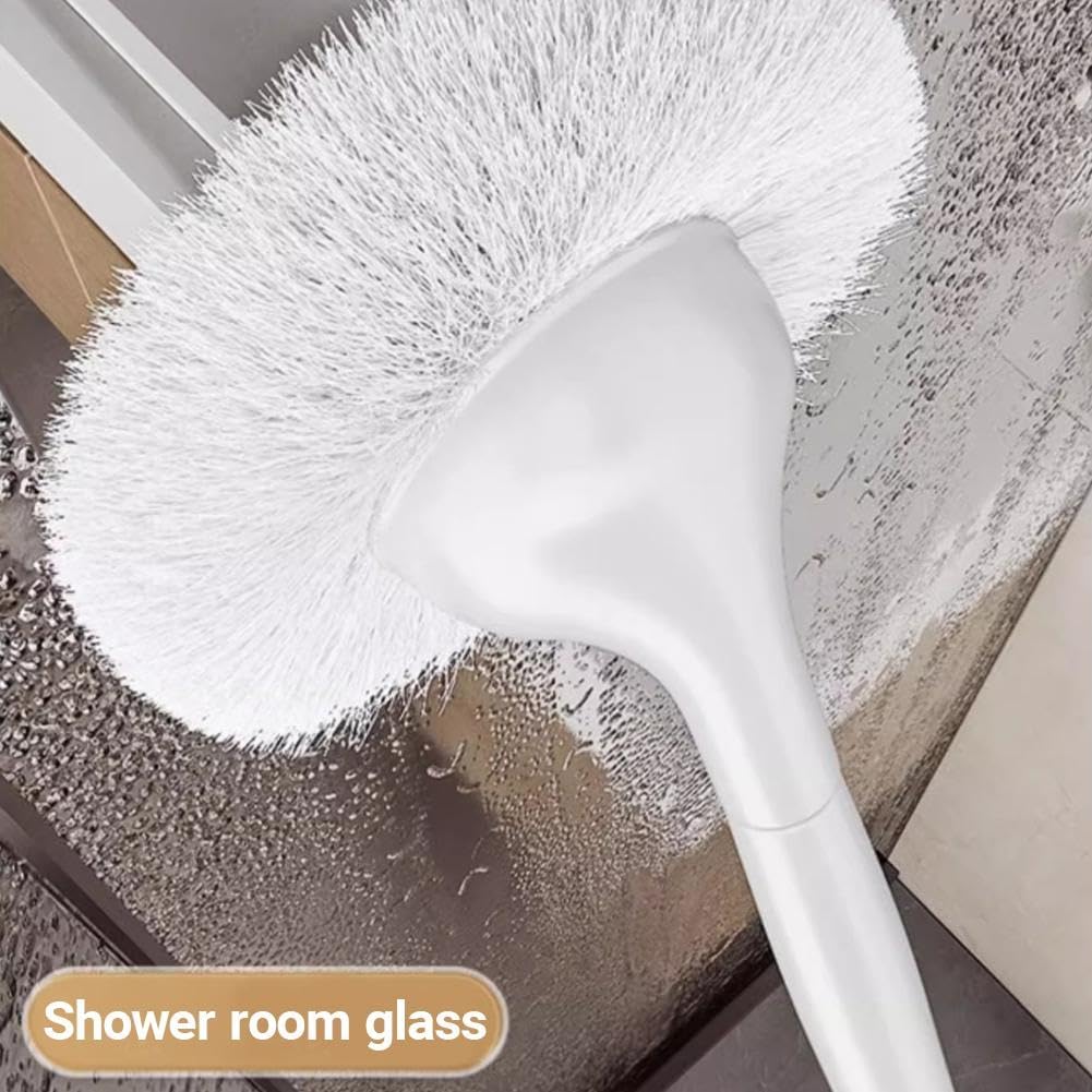 Tub Tile Scrubber Brush with 48" Extendable Long Handle, Adjustable Bathroom Brush, Non-Scratch Soft Tub Brushes Mop for Bathtub Shower Sink Faucet