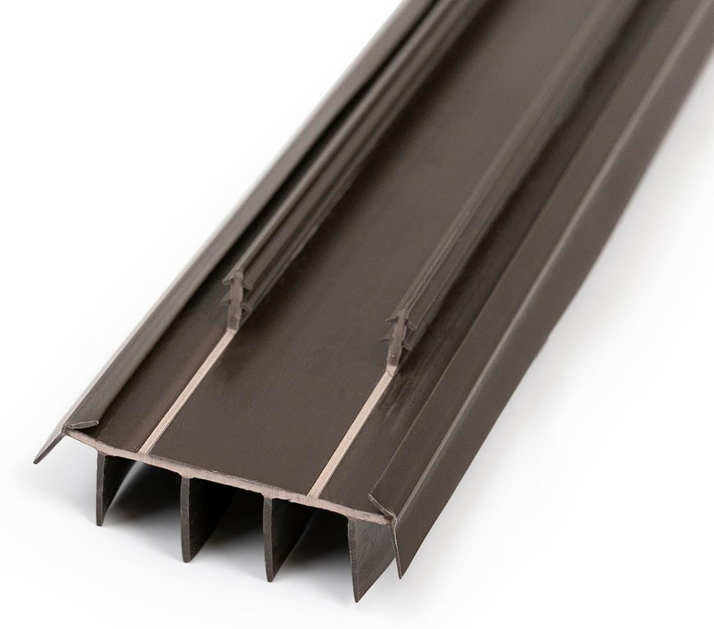 Barzen 36" Kerf-Style Vinyl Door Bottom Seal with Fins – Replacement Weatherstrip for Exterior Doors, Draft Stopper, Fits 7/8" Kerf Slot, Easy Slide-in Install