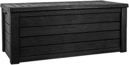 Keter 150 Gallon Resin Large Deck Box Organization and Storage Box for Patio, Outdoor Cushions, Garden Tools, Brown | Hydraulic Pistons, Resin, Weatherproof