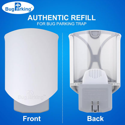 Flying Insect Trap, Plug-in UV Light for Gnats, Fruit Flies and Houseflies, Silent Sticky Catcher for Indoor Use, 1 Device & 3 Refills