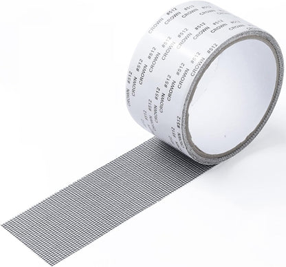 Window Screen Repair Kit, 2inch X 6.5ft Screen Patch Repair Kit, Window Door Mosquito Net Mesh Broken Holes Repair(Black)