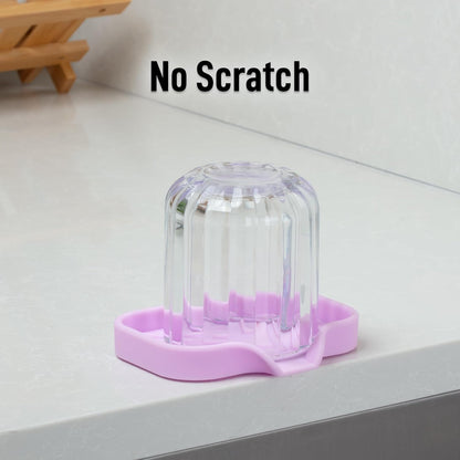Zulay Kitchen (9x3.5in) Sponge Holder for Kitchen Sink - Flexible Heavy-Duty Multipurpose Sink Caddy - Counter Organizer for Kitchen, Bathroom, Makeup, Trinkets & More! (Grey)