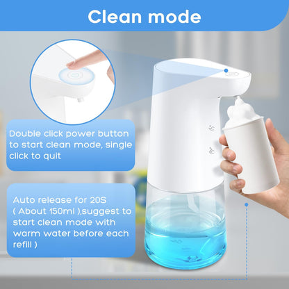 LAOPAO Rechargeable Automatic Foaming Soap Dispenser - Stainless Steel Touchless 9oz Foam Soap Dispenser for Bathroom and Kitchen - Xmas Gift