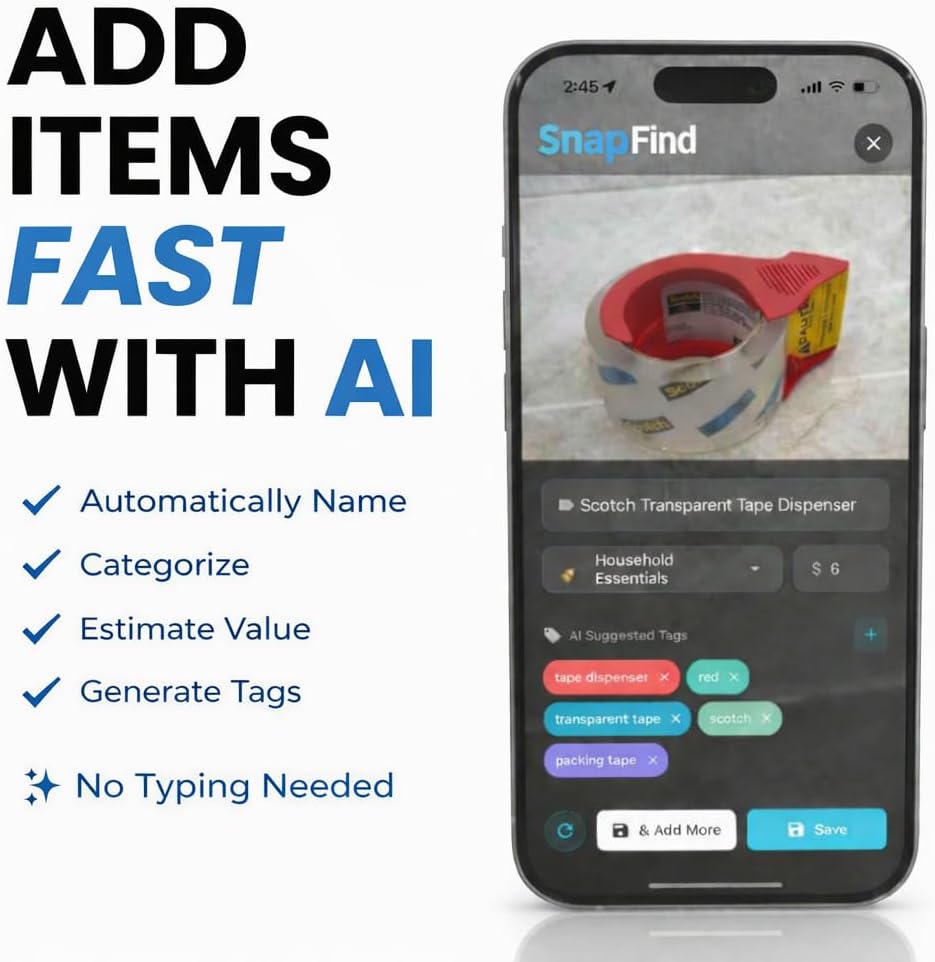 Smart QR Code Labels – AI Auto-Labeling, No Typing! Storage Bins & Moving Containers – iOS and Android App – 48 Color-Coded Stickers (2.5" x 2.5")