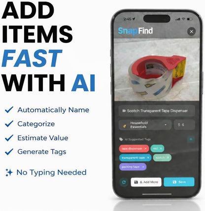 Smart QR Code Labels – AI Auto-Labeling, No Typing! Storage Bins & Moving Containers – iOS and Android App – 48 Color-Coded Stickers (2.5" x 2.5")