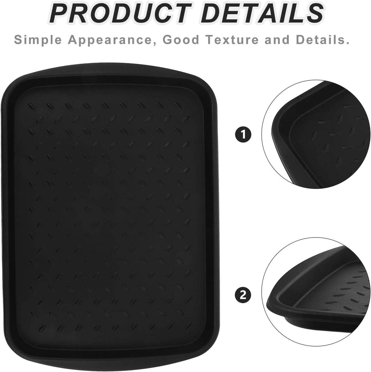 Boot Tray for Entryway - Waterproof Shoe Mat with Raised Edge - 20.5"x15" Heavy Duty Multi-Purpose Utility Tray for Floor Protection Indoor and Outdoor Garden Pets