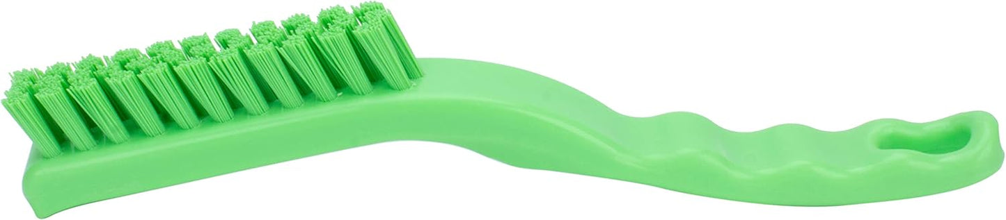 SPARTA Flo-Pac Grout Brush with Nylon Bristles, Scrubber with Handle for Bathroom and Kitchen Tile, 8", White