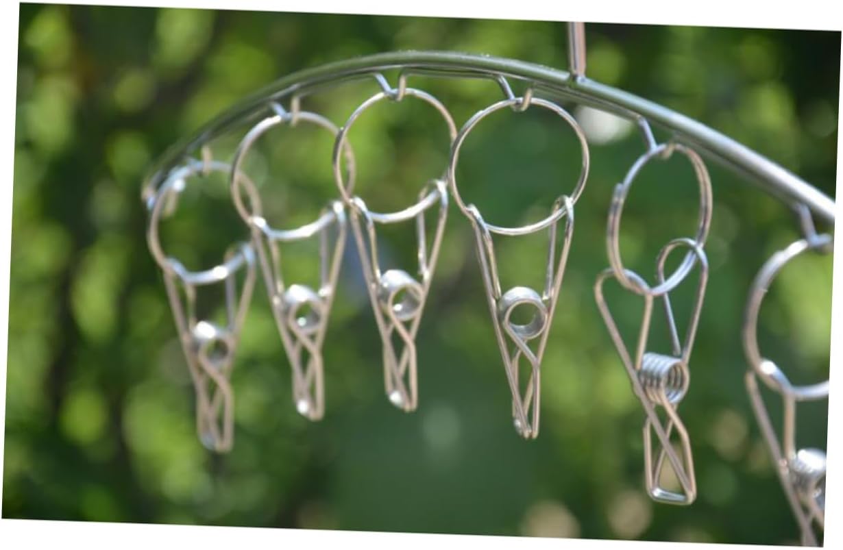 MAGICLULU Stainless Steel Laundry Hanger Clips with High Elastic Clips for Space Saving Drying of Bras Underwear Socks Towels Gloves Resistant Clothes Drying