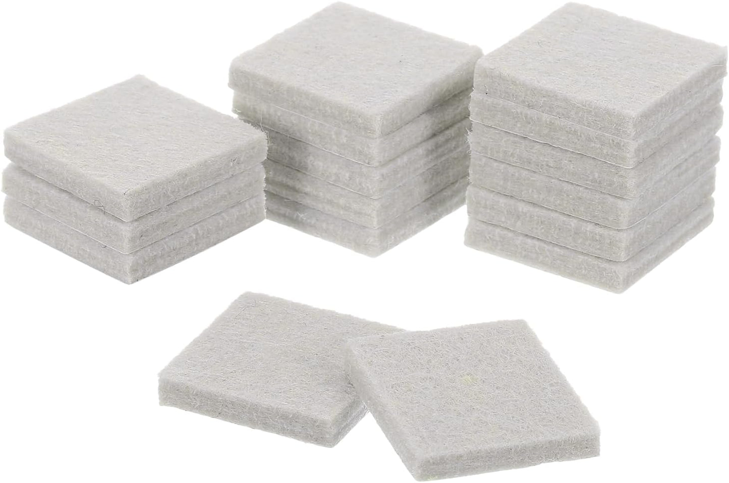 uxcell Furniture Pads, 16Pcs 2.5" - Square Self Adhesive Felt Furniture Pads, Floor Protectors for Furniture Feet Chairs Legs Hardwood Floors (Brown)
