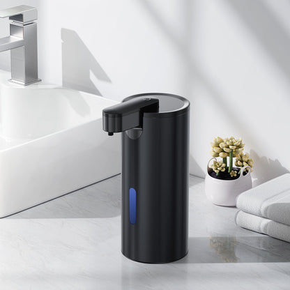 Fantictas Automatic Foaming Soap Dispenser Touchless, Stainless Steel 11.5 oz 3 Levels Adjustable Hand Soap Dispenser with Rechargeable Sensor Pump for Kitchen & Bathroom Liquid Soap
