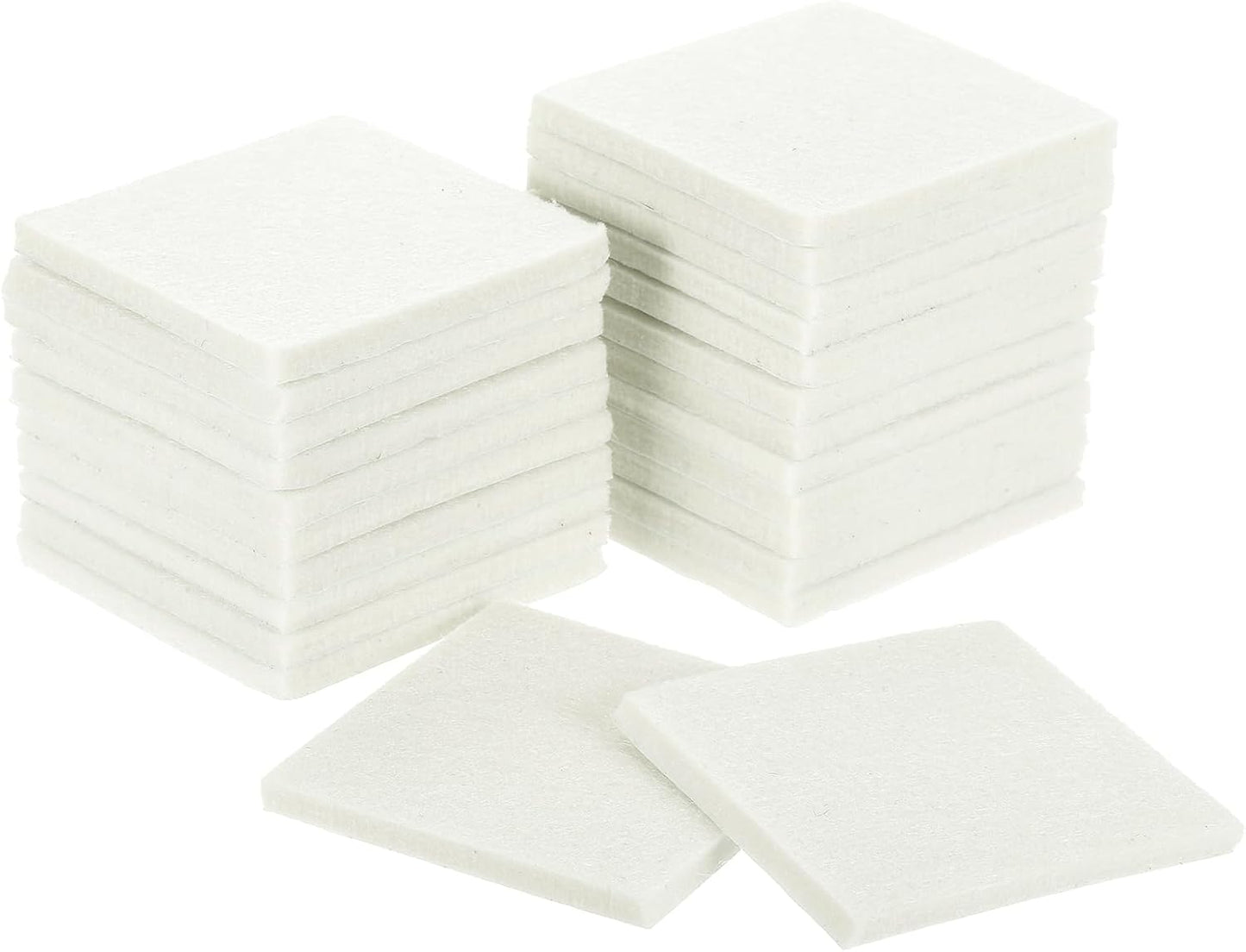 uxcell Furniture Pads, 24Pcs 1.5" - Square Self Adhesive Felt Furniture Pads, Floor Protectors for Furniture Feet Chairs Legs Hardwood Floors (Black)
