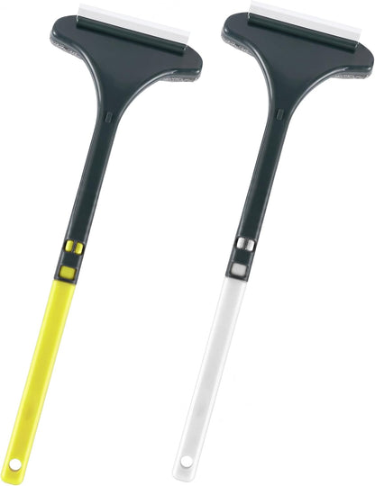 2 Pack Mesh Screen Cleaner, 6.30x18.11 inch Window Screen Cleaning Brush, 2-in-1 Double-Sided Scrubber with Detachable Handle