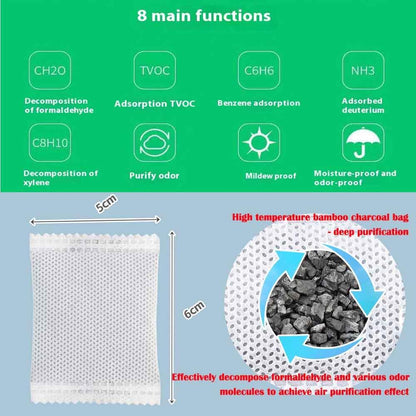 50Pack Natural Activated Charcoal Odor Absorber Air Purifying Bag for Home or Shoe Odor Eliminator; Car Air Freshener;Drawer Deodorizers; 5g/Pack Natural Air Freshener for Home,Car,Closet,Pets