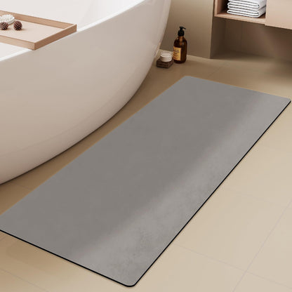 TYUU Bath Mat, Bathroom Rugs Non Slip Washable Thin Absorbent Quick Dry Bath Mat Fits Under Door Bathroom Floor Mat Perfect for Bath, Shower, or Sink 16"x24" Dark Grey