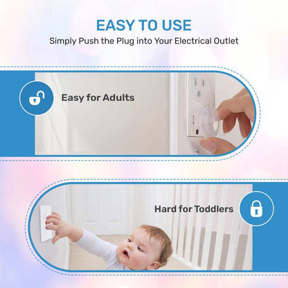 BABY PROOF ME 24 Outlet Covers Baby Proofing, Plug Covers with Removal Tool