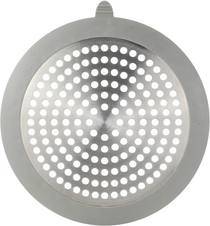 Danco Snap-in Shower Drain Cover with in-Drain Hair Catcher, 4-1/4" Round, White Strainer, (10533)
