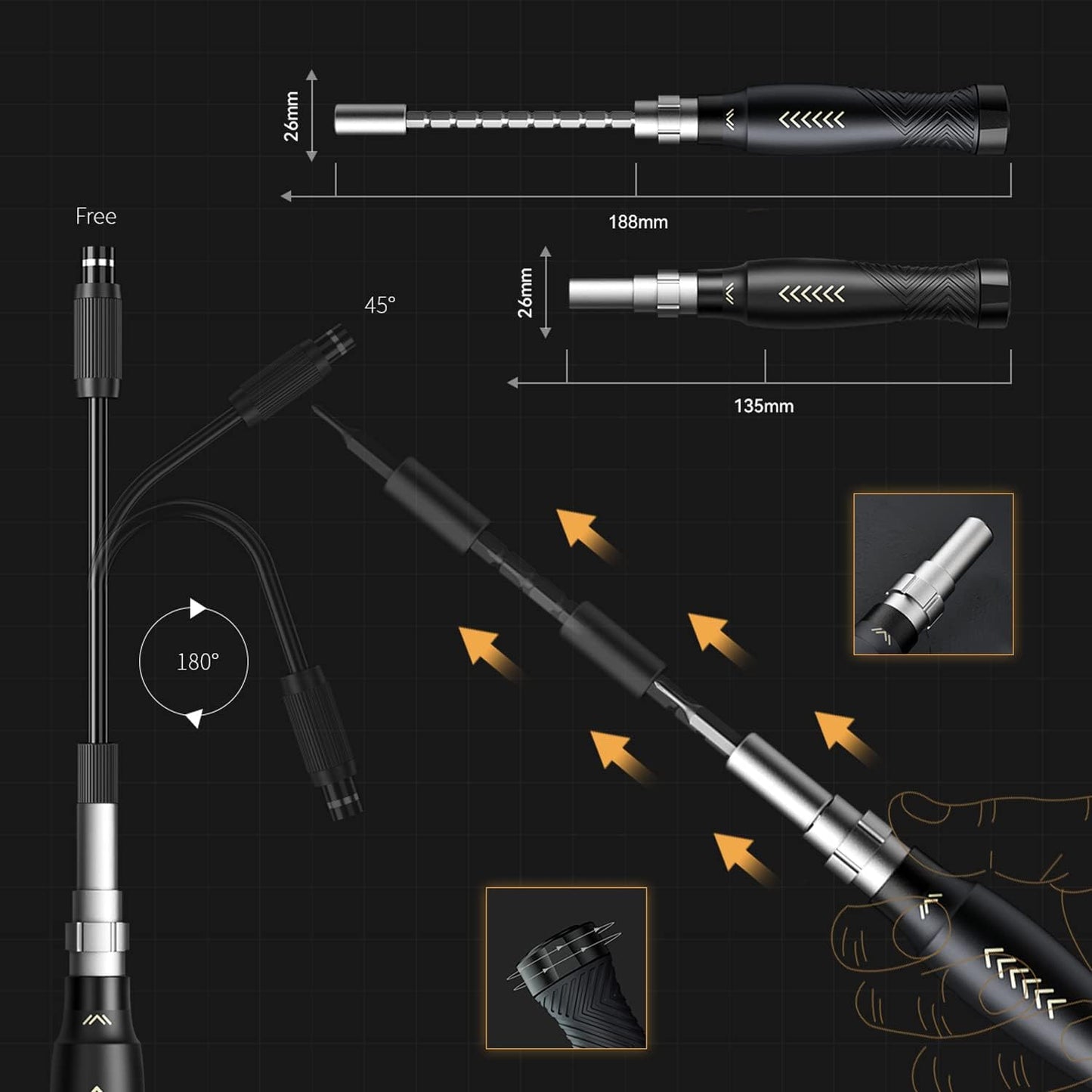 Precision Ratchet Screwdriver Set, JAKEMY 69 in 1 Household Screwdriver Home Repair Tool Kit, Disassemble Magnetic Rotating Ratchet Screwdriver Kit for Furniture/Car/Computer/Electronics Maintenance