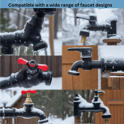 4 Packs Garden Faucet Cover Outdoor Thicken 8"H x 6"W Waterproof for Winter Freeze Protection, Reusable Faucet Constructed of 3 Layers Insulated Cover, Outside Garden Faucet Socks.