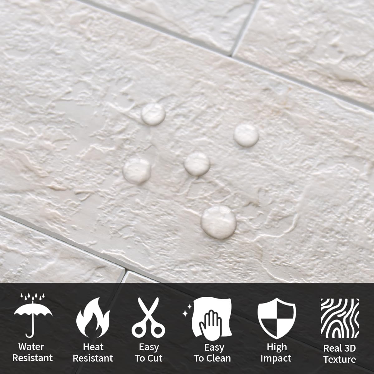 AULIGET 100 Piece Rust Slate Peel and Stick Backsplash Wall Tiles, 3" x 6" PVC Faux Stone Stick on Tiles for Backsplash Kitchen, Bathroom, Laundry Room, Camper, Fireplace